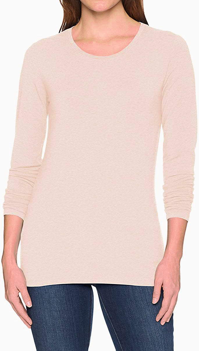 Royal Pink Long-Sleeve Crewneck T-Shirt